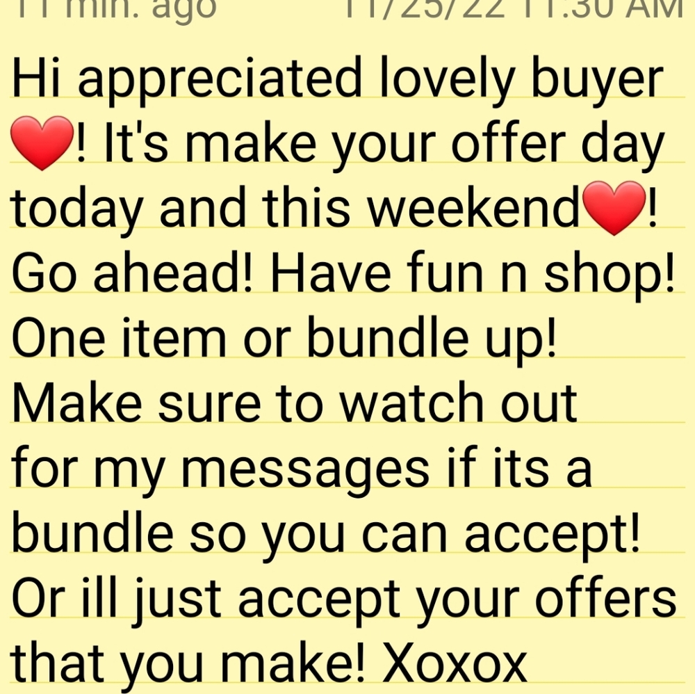 Make your offer now day